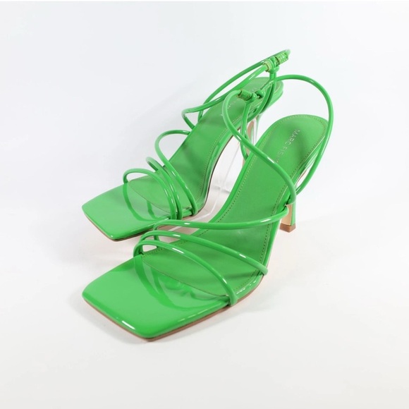 Marc Fisher Dareta Square Toe Pump Sandal Women's Sandal - BRIGHT GREEN Size 8M - Picture 1 of 6